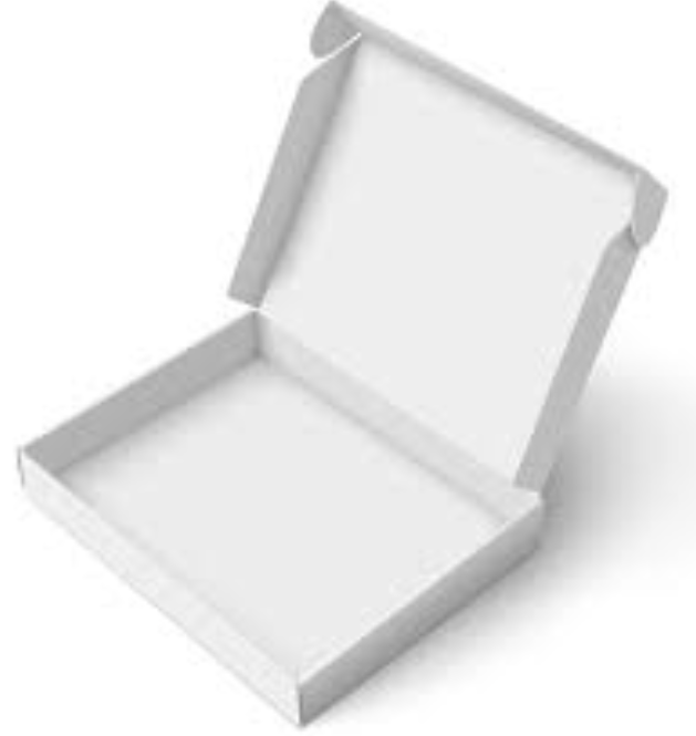 白色快遞盒 展開(kāi)圖